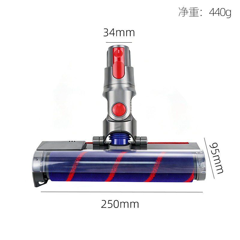 适配戴森吸尘器电动地刷吸头配件家用刷头滚刷软绒滚筒跨境批发