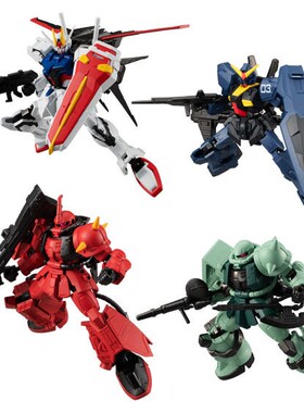 万代高达GFRAME 10 关节可动盒蛋 强袭 MK2 真红扎古 绿扎古现货