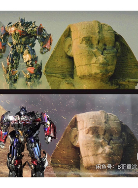 3AThreezero DLX天火柱子背景变2金字塔狮身人场景柜贴定制展示