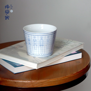 择学家设计师联名景德镇陶瓷杯子猪口杯陶瓷马克杯景德镇咖啡杯