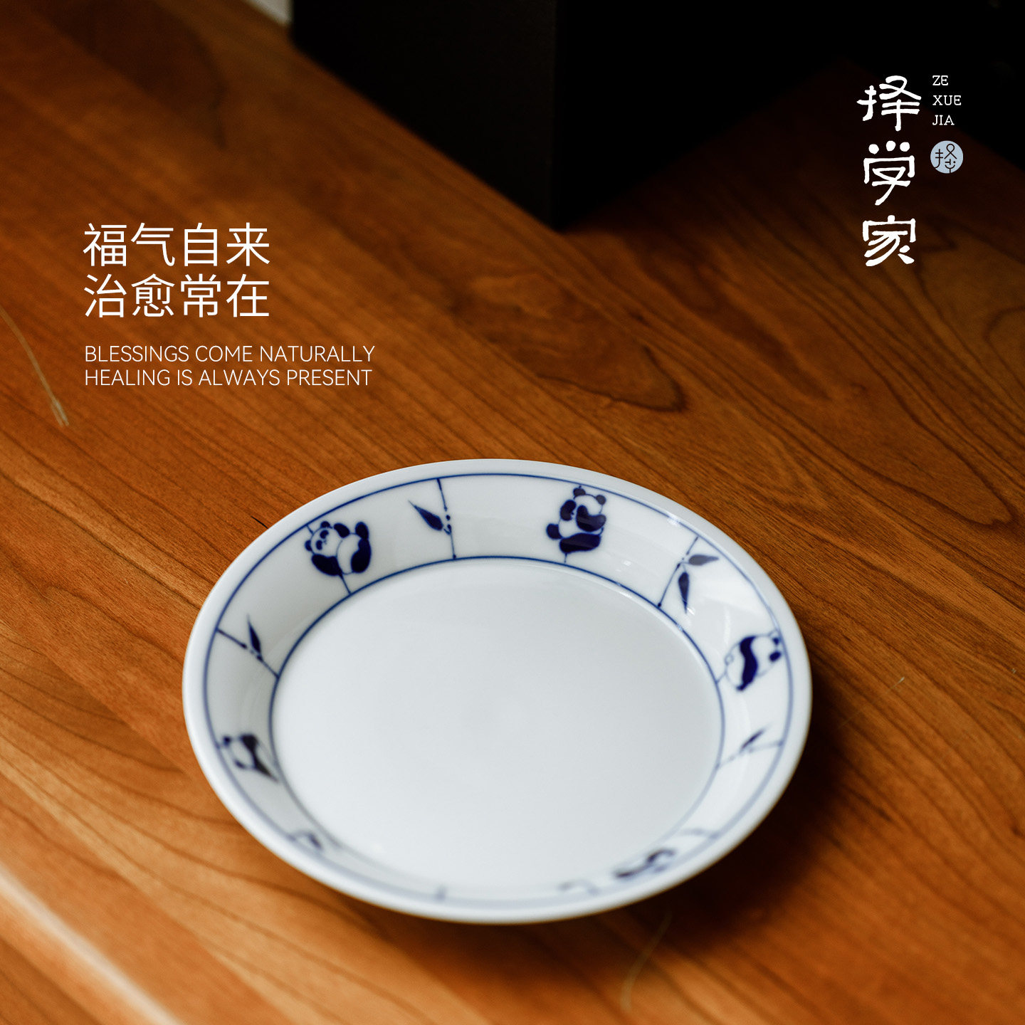 择学家陶瓷餐盘景德镇陶瓷盘子家用菜盘手绘盘子特别好看的高级感