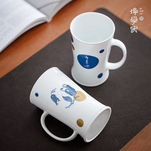 择学家陶瓷杯子马克杯大容量杯子啤酒杯高温陶瓷水杯子咖啡杯高级