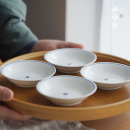 中式 景德镇手绘青花家用高温瓷 定制 诗词酱料碟 择学家