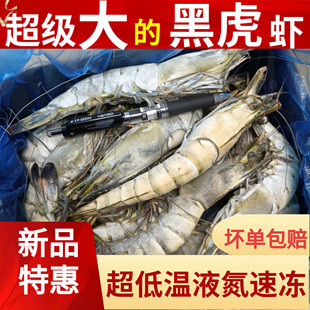 25年新货特大海捕黑虎虾鲜活超大液氮速冻斑节对虾大黑虎虾礼盒