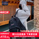 JanSport双肩背包暮光复古女经典 机场同款 黑男大学生书包皮革4QVA