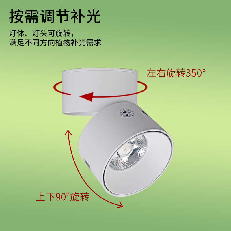 阳台植物补光灯植物灯生长灯仿太阳全光谱LED室内专用绿植养花灯