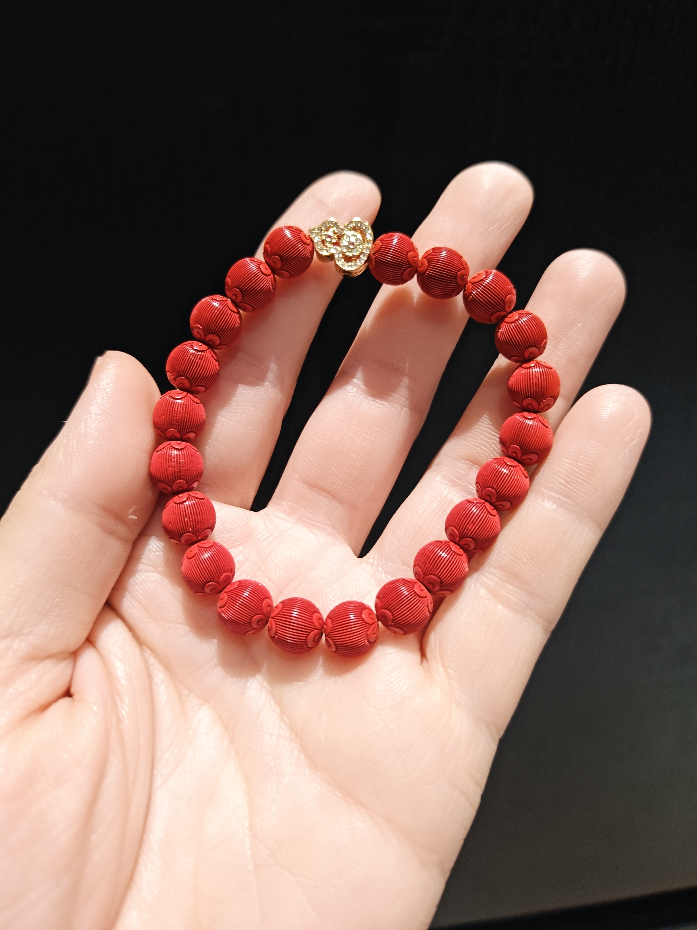 8m高含量水飞沙拉丝工艺配铜合金葫芦手串手链