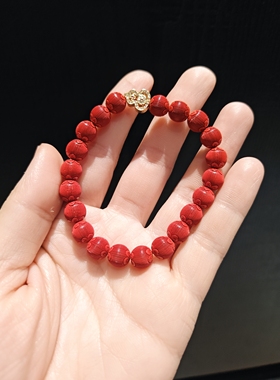 8m高含量水飞沙拉丝工艺配铜合金葫芦手串手链