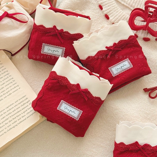 『马运红』2026马年本命年红色内裤女士高腰收腹大码10A抑菌纯棉