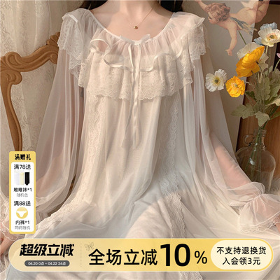 蕾丝花边睡裙女纯欲少女感睡衣