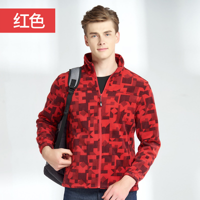 极客狼双面摇粒绒加厚保暖外套