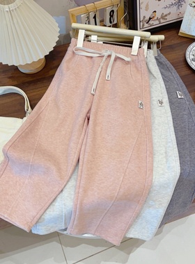 HHkids女童2025新款设计感定制款糯米条洋气时尚百搭休闲裤HKZ020