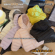 CWT2 儿童纯色保暖连帽棉服儿童可爱休闲洋气时髦童装 排骨棉服