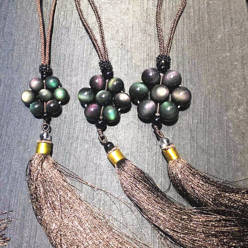 天然彩虹眼黑曜石七星阵吊坠 车挂包包扣家居装饰 辟邪法器 开光在类目 饰品/流行首饰/时尚饰品新, 项坠/吊坠中 - 来自Buy2taobao.com提供专业的淘宝代购服务