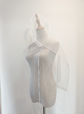 朝歌集明制幅巾汉服妆造摄影古风头饰头纱