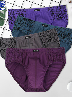 健将男士内裤夏季透气纯棉宽松三角裤100%全棉短裤衩大码男式裤头