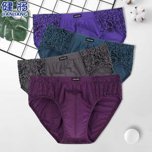 透气纯棉宽松三角裤 100%全棉短裤 衩大码 健将男士 裤 夏季 男式 头 内裤