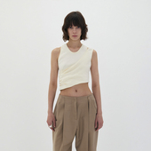 千禧辣妹Y2K 韩国小众设计背心不对称设计下摆挖洞工字背心夏