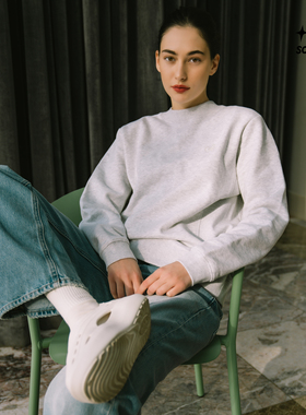 SOFRSH 美式圆领卫衣经典字母刺绣简约基础男女同款420g重磅纯棉