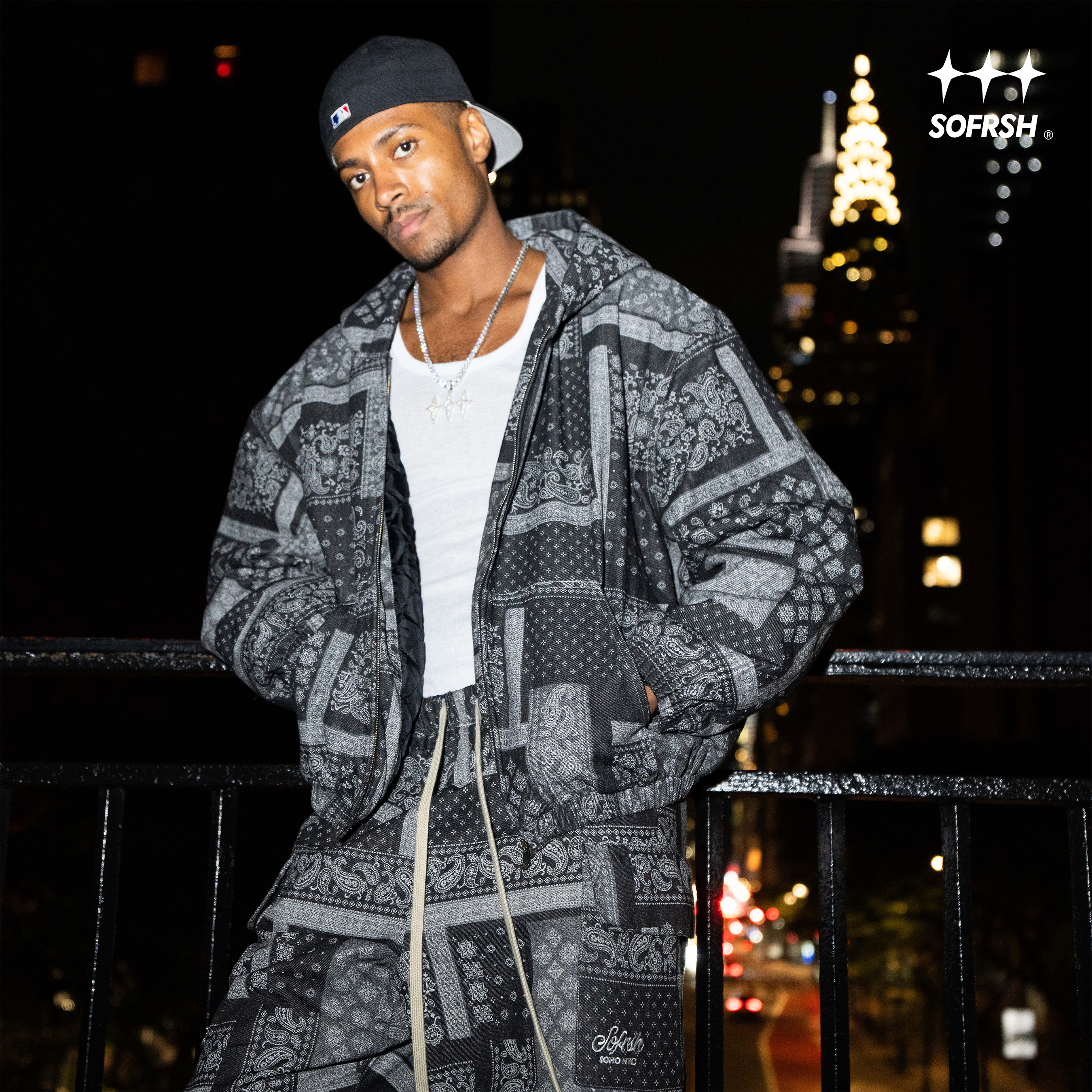 SOFRSH水洗做旧牛仔棉服