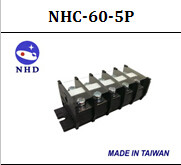 台湾贺电NHC原装进口NHC-60-5P 60A 组合式窄轨端子台 ZID03-60-5