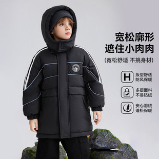 Abckids白鸭绒工装风羽绒服拜年服男童冬儿童户外运动外套