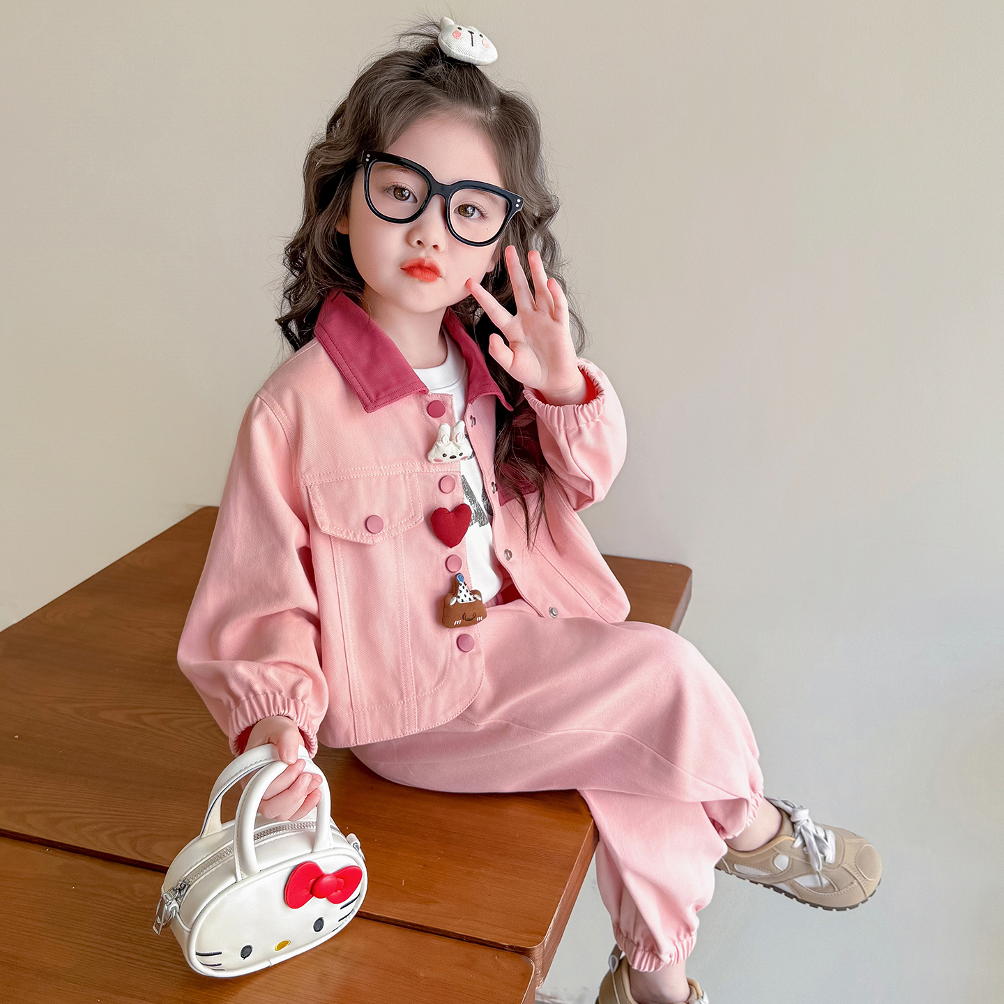 女童套装春秋季2025新款洋气时尚