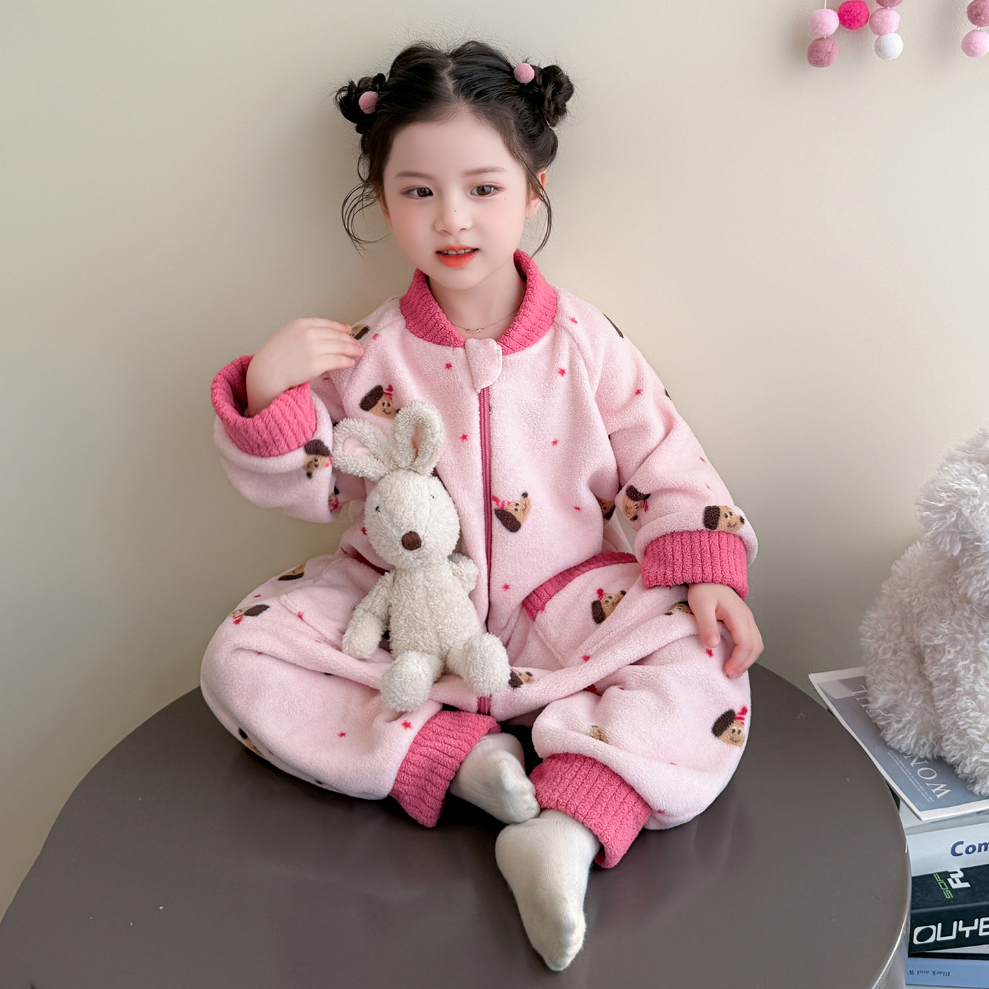 女童睡衣秋冬款2025新款家居服