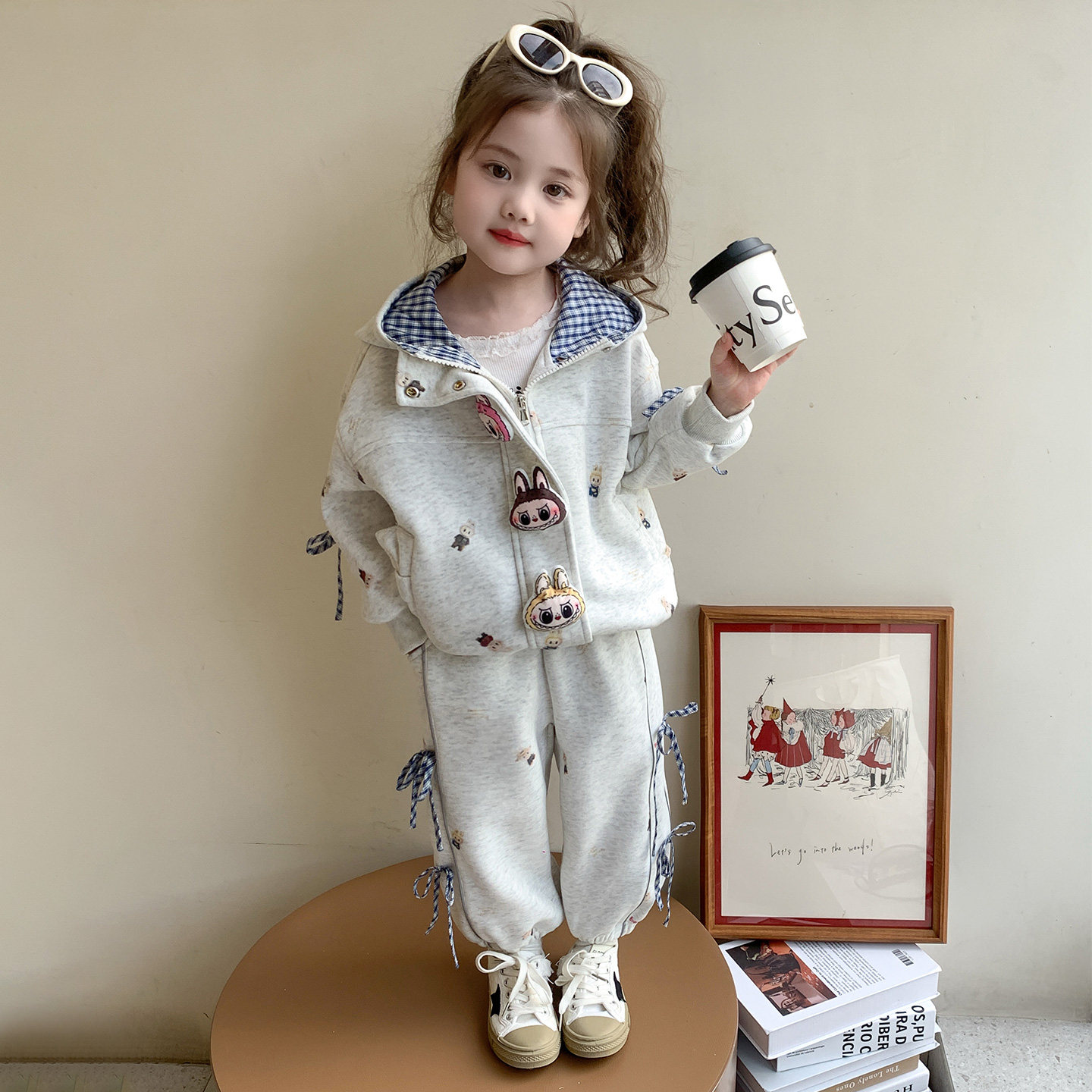 女童秋装2025新款洋气女宝运动秋季儿童连帽外套卫裤套装韩版童装,童装/婴儿装/亲子装,套装,淘宝优惠券,粉丝福利购,淘宝优惠卷