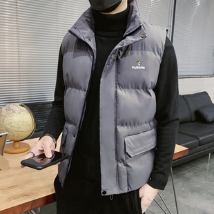 啄木鸟马甲男士 秋冬保暖背心加厚羽绒棉马夹外穿潮牌立领坎肩外套