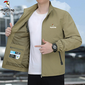 上衣 户外风衣宽松百搭防风防水立领工装 啄木鸟夹克外套男士 春秋季