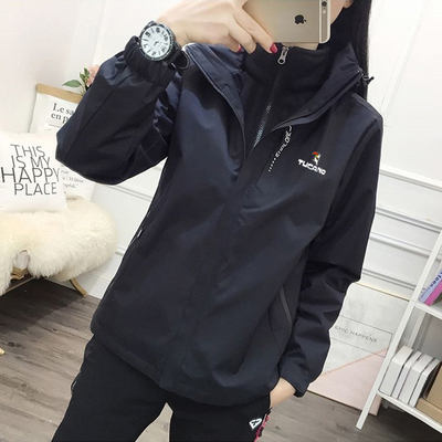 啄木鸟冲锋衣女防风防水夹克外套