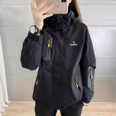 啄木鸟冲锋衣女三合一可拆卸外套