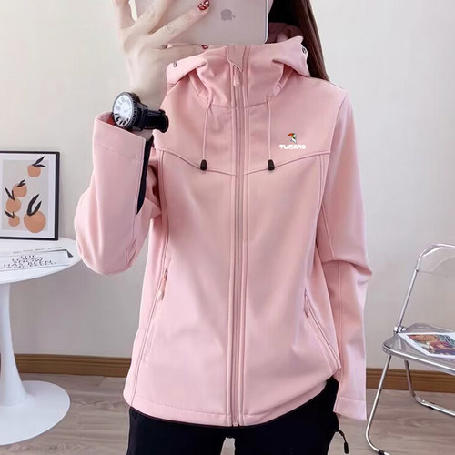 啄木鸟软壳冲锋衣女防风防水外套