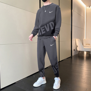 卫衣套装男士2023新款春秋季休闲运动潮牌一套搭配帅气潮流两件套