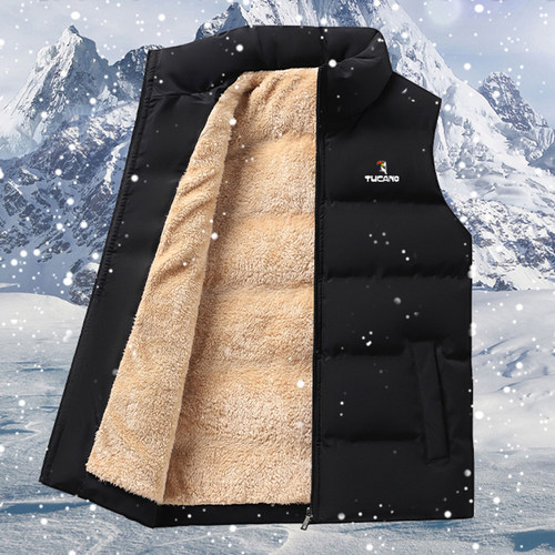 啄木鸟羊羔绒羽绒棉马甲男士外套