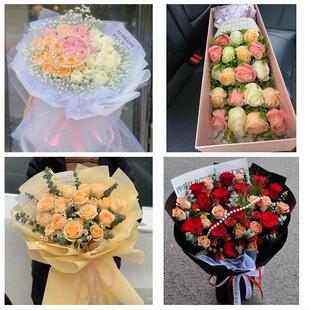 宁夏石嘴山大武口惠农区平罗县同城鲜花店送11朵33枝玫瑰表白女友