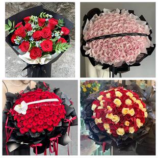 湖北武汉市东西湖区汉南蔡甸区鲜花店同城配送女朋友情人节红玫瑰