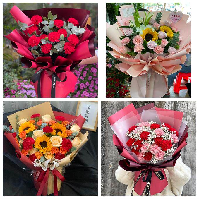 阜新市海州新邱太平清河门区同城鲜花店38节康乃馨百合花束送长辈