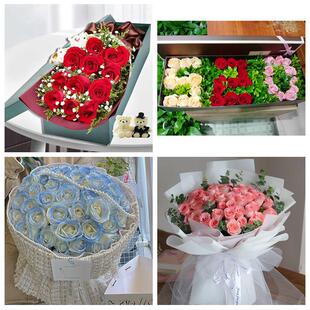 河北沧州市肃宁县南皮县吴桥县同城鲜花店送11朵33枝玫瑰表白女友