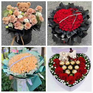 株洲攸县茶陵县炎陵县醴陵市同城鲜花店情人节送老婆玫瑰表白女友