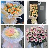 上海市奉贤区柘林海湾镇海港同城鲜花店情人节玫瑰花束礼盒送女友