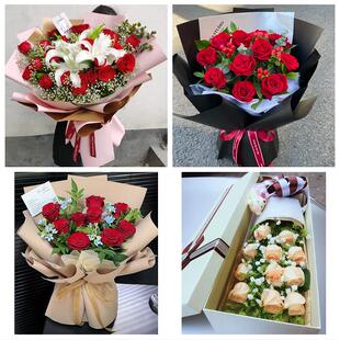 北海市海城银海铁山港区合浦同城鲜花店情人节送老婆玫瑰表白女友