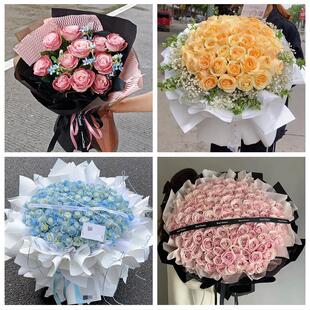 上海虹口区嘉兴路北外滩江湾镇鲜花店同城配送女朋友情人节红玫瑰