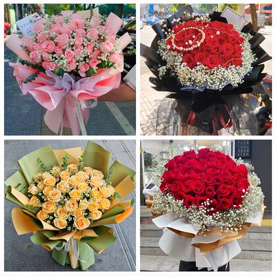 崇左市江州区扶绥宁明龙州县同城鲜花店女神节玫瑰花束送老婆女友