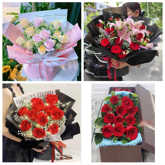 吉林通化市柳河县梅河口集安市鲜花店同城配送女朋友情人玫瑰花束