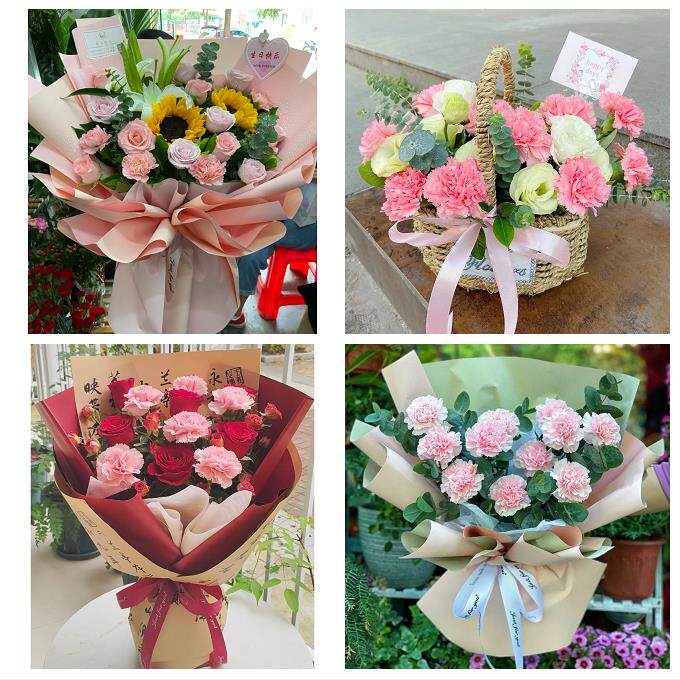 洛阳市吉利洛龙区孟津新安县同城鲜花店38节康乃馨百合花束送长辈