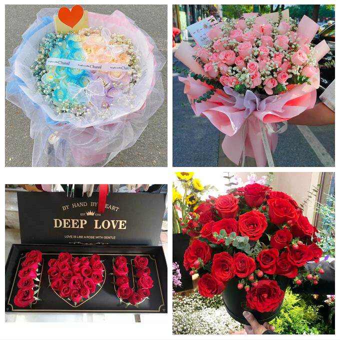 送深圳市光明新区公明龙华镇同城鲜花店女神节玫瑰花束送老婆女友