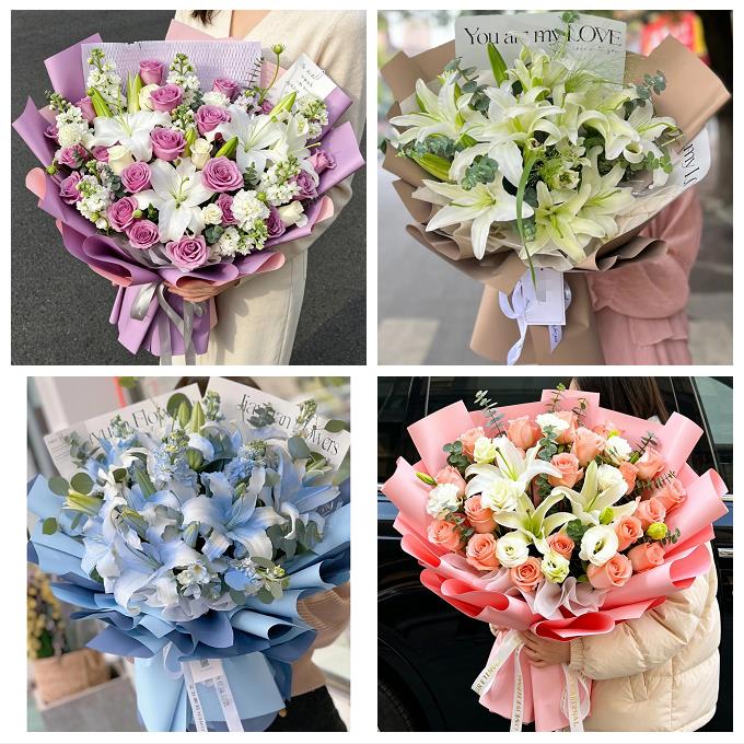 衡水市饶阳安平县故城县景县同城鲜花店玫瑰百合花束送老婆女朋友