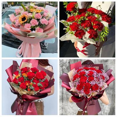 送眉山市洪雅县丹棱县青神县同城鲜花店订康乃馨送长辈生日看病人